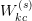 W_{kc}^{(s)}