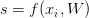 s = f(x_i,W) s = f(x_i,W)
