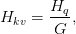 H_{kv} = \displaystyle\frac{H_{q}}{G},