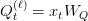 Q^{(\ell)}_t = x_t W_Q