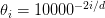 theta_i = 10000^{-2i/d}