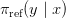 \pi_\text{ref}(y \mid x)