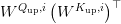 W^{Q_{\text{up}},i} \left({W^{K_{\text{up}},i}}\right)^\top