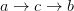 a \rightarrow c \rightarrow b a \rightarrow c \rightarrow b