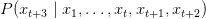 P(x_{t+3} mid x_1, ldots, x_t, x_{t+1}, x_{t+2}) P(x_{t+3} mid x_1, ldots, x_t, x_{t+1}, x_{t+2})
