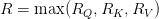 R = \max(R_Q, R_K, R_V)
