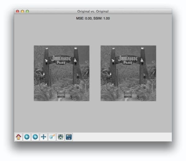 Comparing the two original images together.