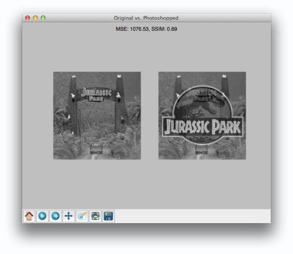 Figure 4: Comparing the original and Photoshopped overlay image.