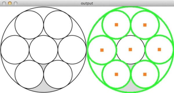 Figure 3: Notice how cv2.HoughCircles failed to detect the inner-most circle.
