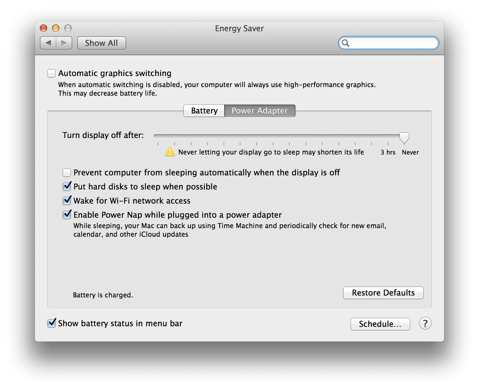 Adjusting System Preferences to use the CUDA Driver