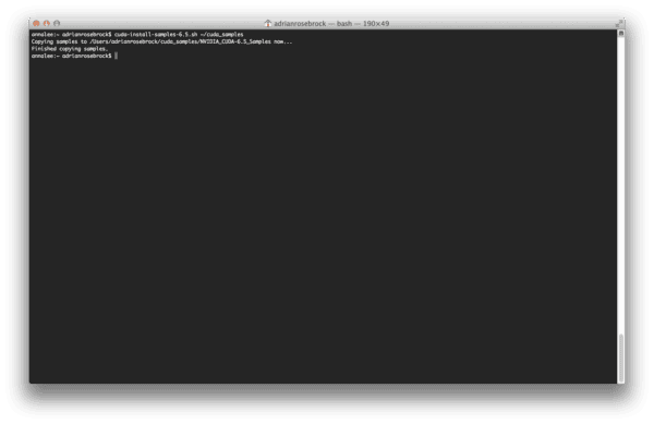Creating the CUDA Samples