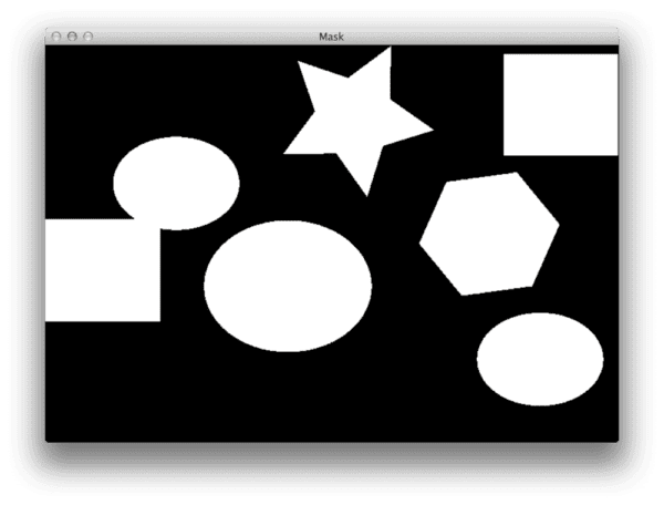 Figure 1: Finding all the black shapes in the image.