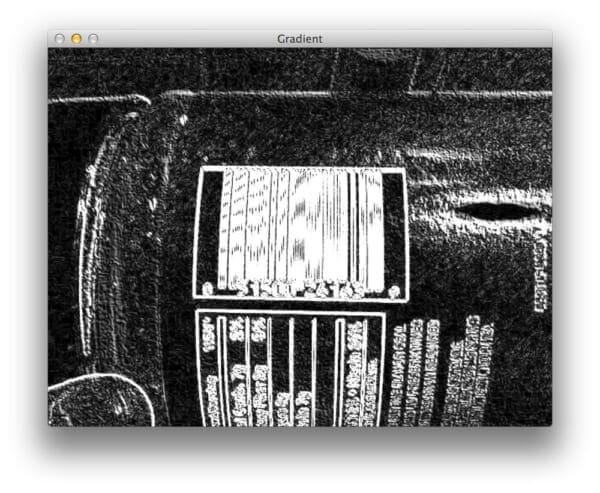 Figure 2: The gradient representation of our barcode image.