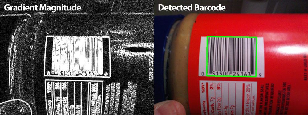 Detecting Barcodes in Images with Python and OpenCV