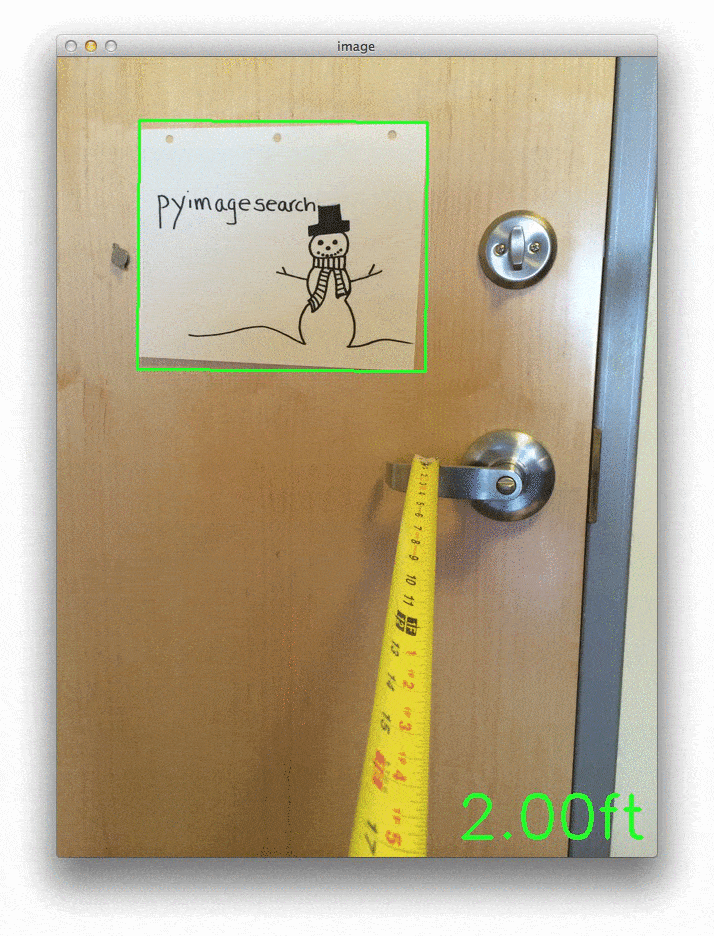 Find distance from camera to object using Python and OpenCV