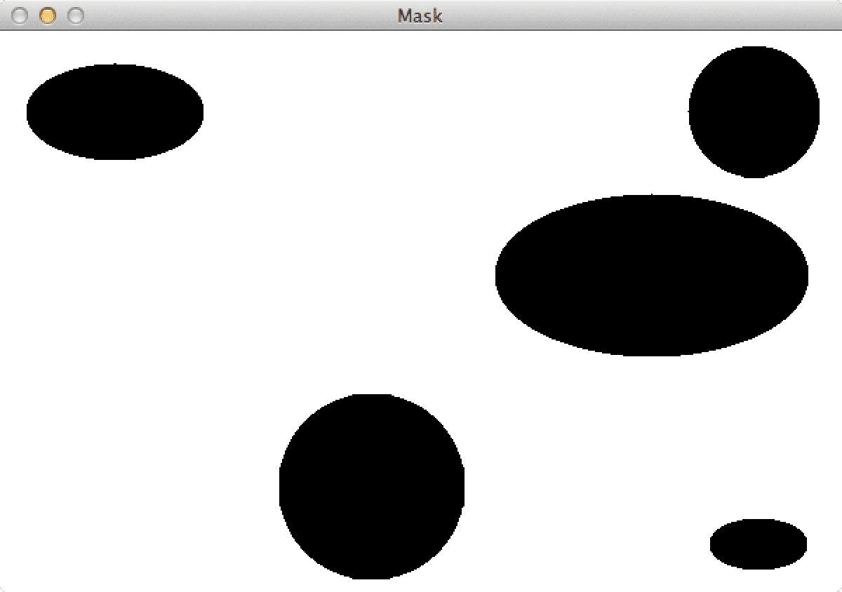 Figure 2: Our accumulated mask of contours to be removed. Shapes to be removed appear as black whereas the regions of the image to be retained are white.