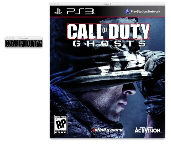 Figure 5: Once again, multi-scale template matching is able to find the logo (left) in the input image (right).