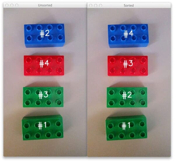 Sorting our contours from bottom-to-top.
