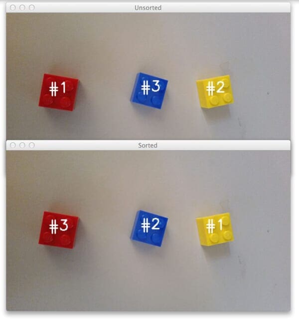 Sorting our contours from right-to-left.