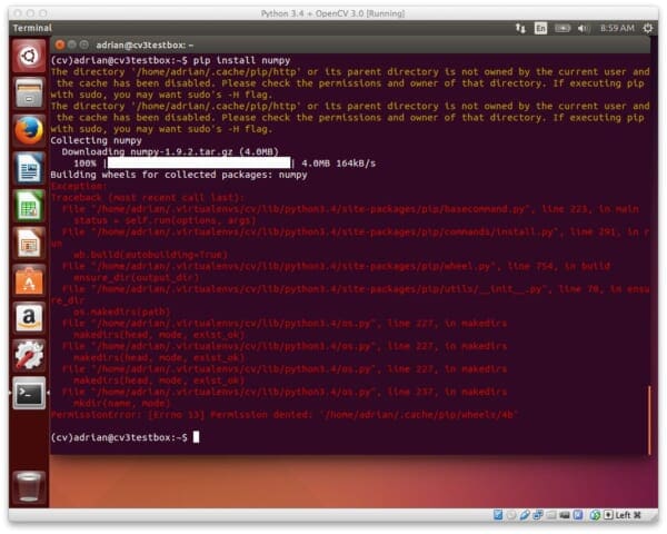 Figure 1: If you get a "Permission Denied" error, no worries -- that's an easy fix!