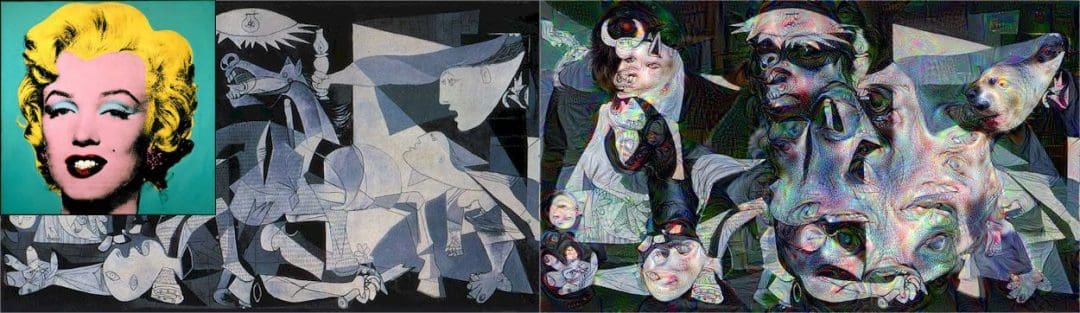 Figure X: Pablo Picasso Guernica's guided with Andy Warhol's Marilyn Monroe.