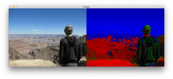 Figure 2: An example of applying the Max RGB filter.