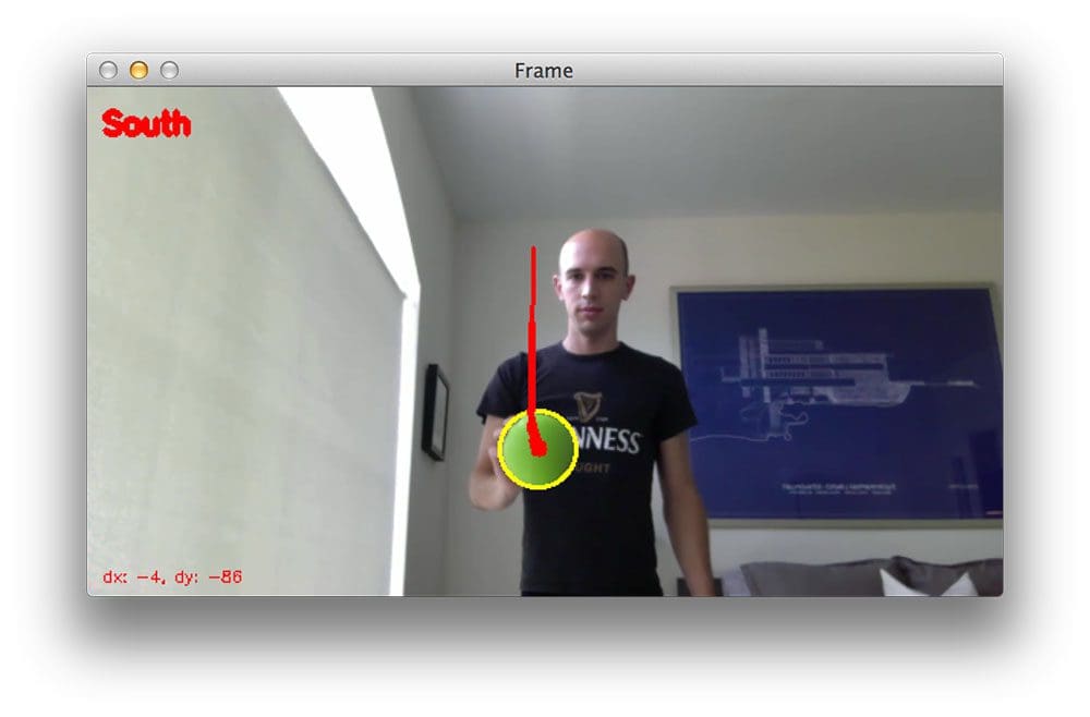 Figure 4: Using OpenCV to track object movement