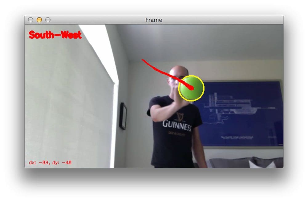 Figure 7: Diagonal object detection and tracking.