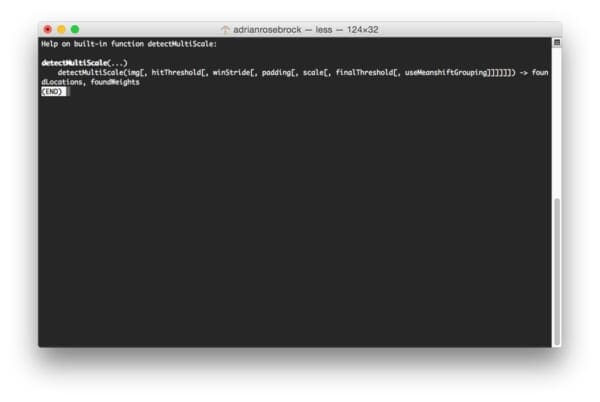 Figure 1: The available parameters to the detectMultiScale function.
