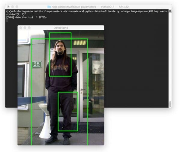 Figure 10: An example of detecting multiple, overlapping bounding boxes.