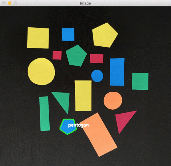 Figure 2: Performing shape detection with OpenCV.