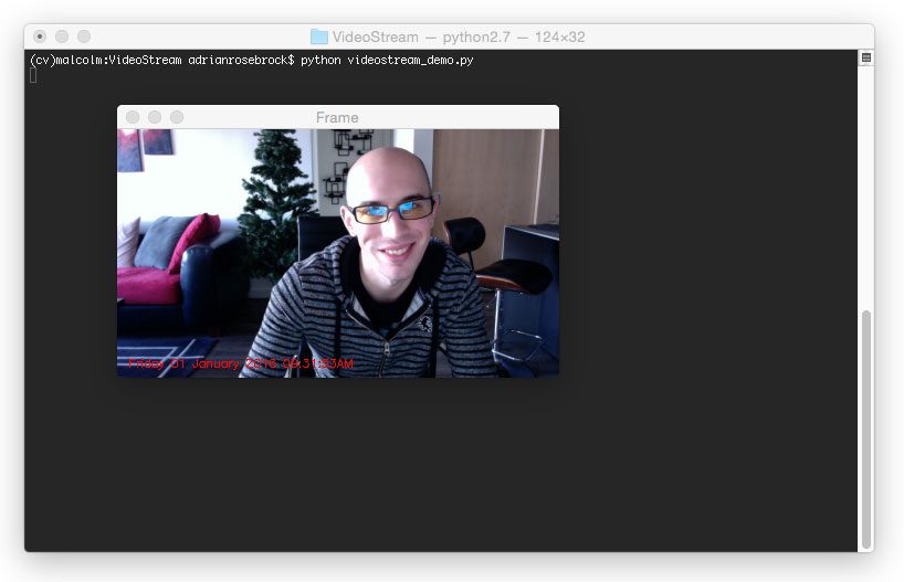 Figure 1: Accessing the built-in camera on my OSX machine with Python and OpenCV.
