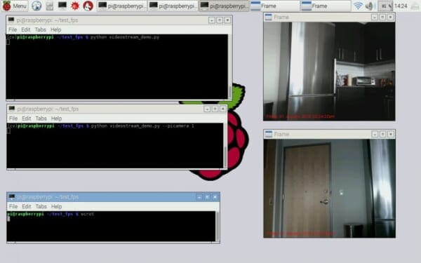 Figure 2: Accessing both the Raspberry Pi camera module and a USB camera on my Raspberry Pi using the exact same Python class.