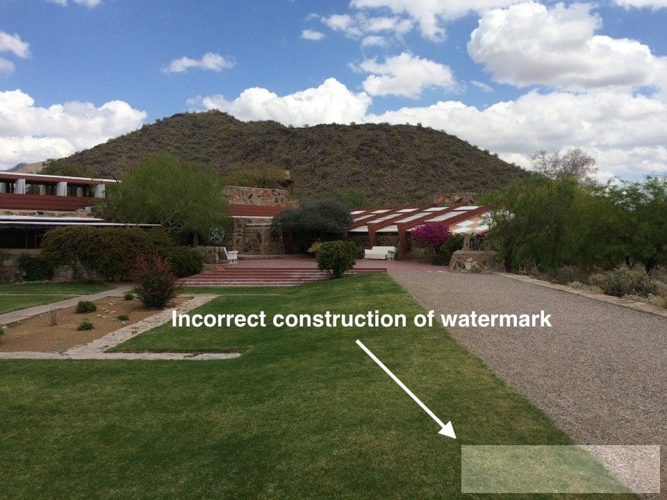 Figure 8: (Incorrectly) creating a watermark with OpenCV.