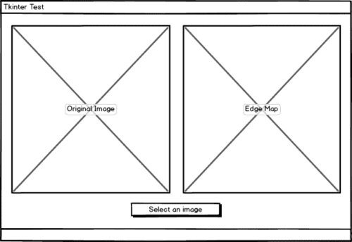 Figure 2: After selecting an image, we'll display both the original image and edge map in our GUI.