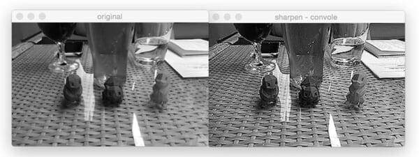 Figure 9: Using a sharpening kernel enhances edge-like structures and other details in our image.