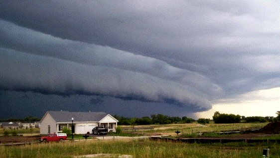 Figure 1: A derecho, also know as a "land hurricane".