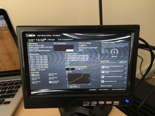 Figure 10: The BIOS dashboard on the NVIDIA DIGITS DevBox.