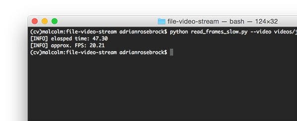 Figure 1: The slow, naive method to read frames from a video file using Python and OpenCV.
