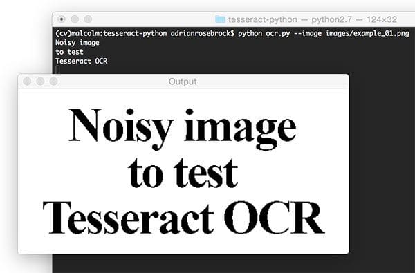 Example image for testing a noisy image with pytesseract