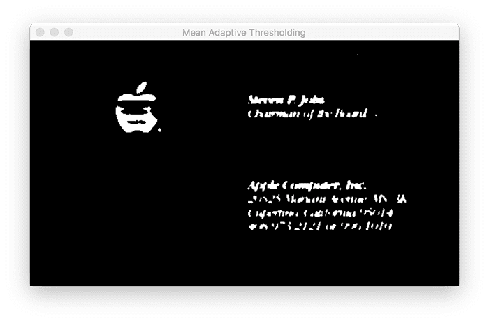 Adaptive Thresholding with OpenCV ( cv2.adaptiveThreshold ) - PyImageSearch