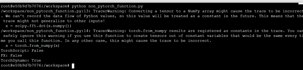 Figure 5: Handling non-PyTorch functions: TorchDynamo vs. TorchScript vs. FX Tracing (source: image by author).