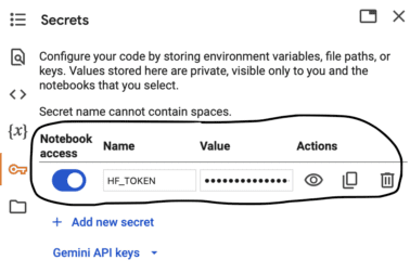 Configure Your Hugging Face Access Token in Colab Environment ...